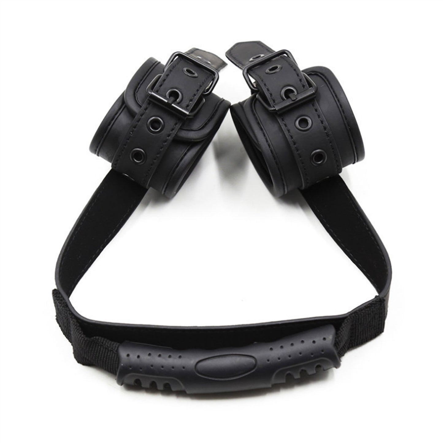 PU leather Handcuffs Gold Rivet Chain Cuff Punk Ro