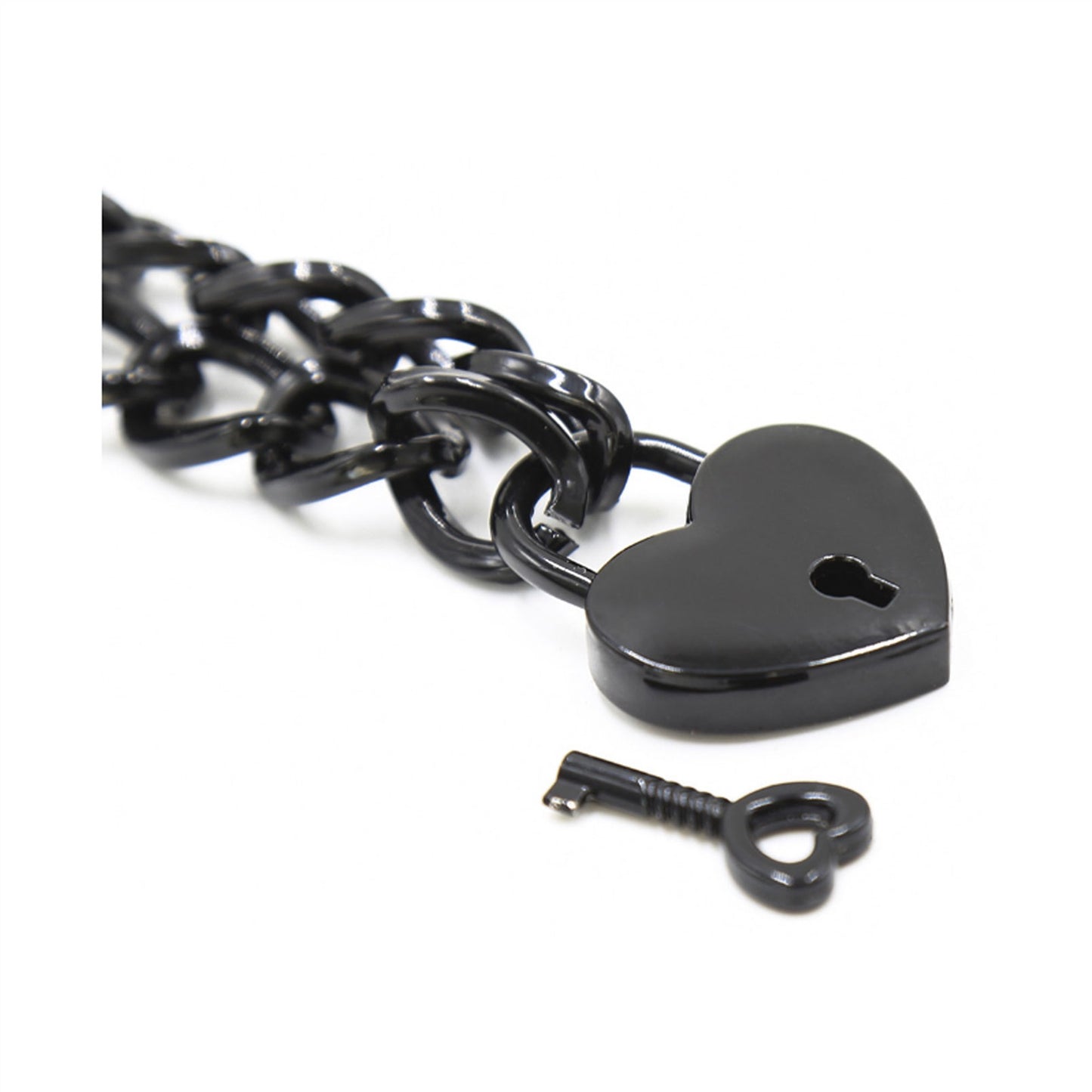 Chain Neck Sleeve Heart Shaped Lock Cuffs Necklace