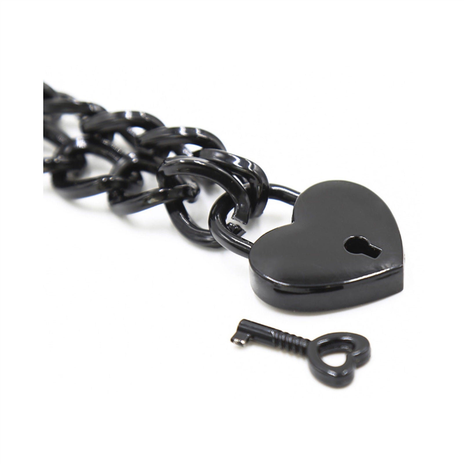 Chain Neck Sleeve Heart Shaped Lock Cuffs Necklace