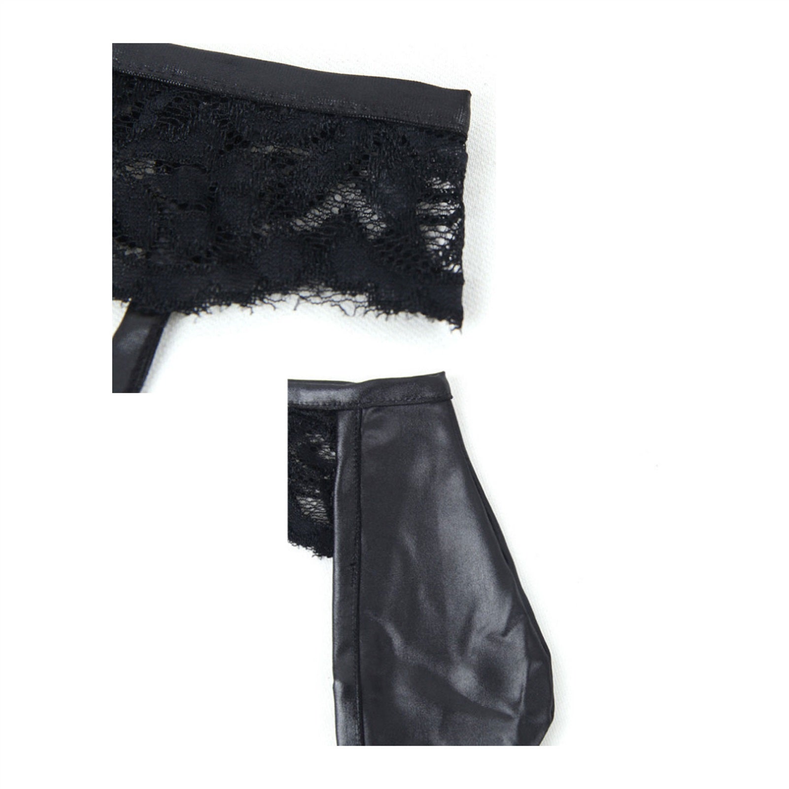 Men's Large Size Sexy Patent Leather Imitation Lea
