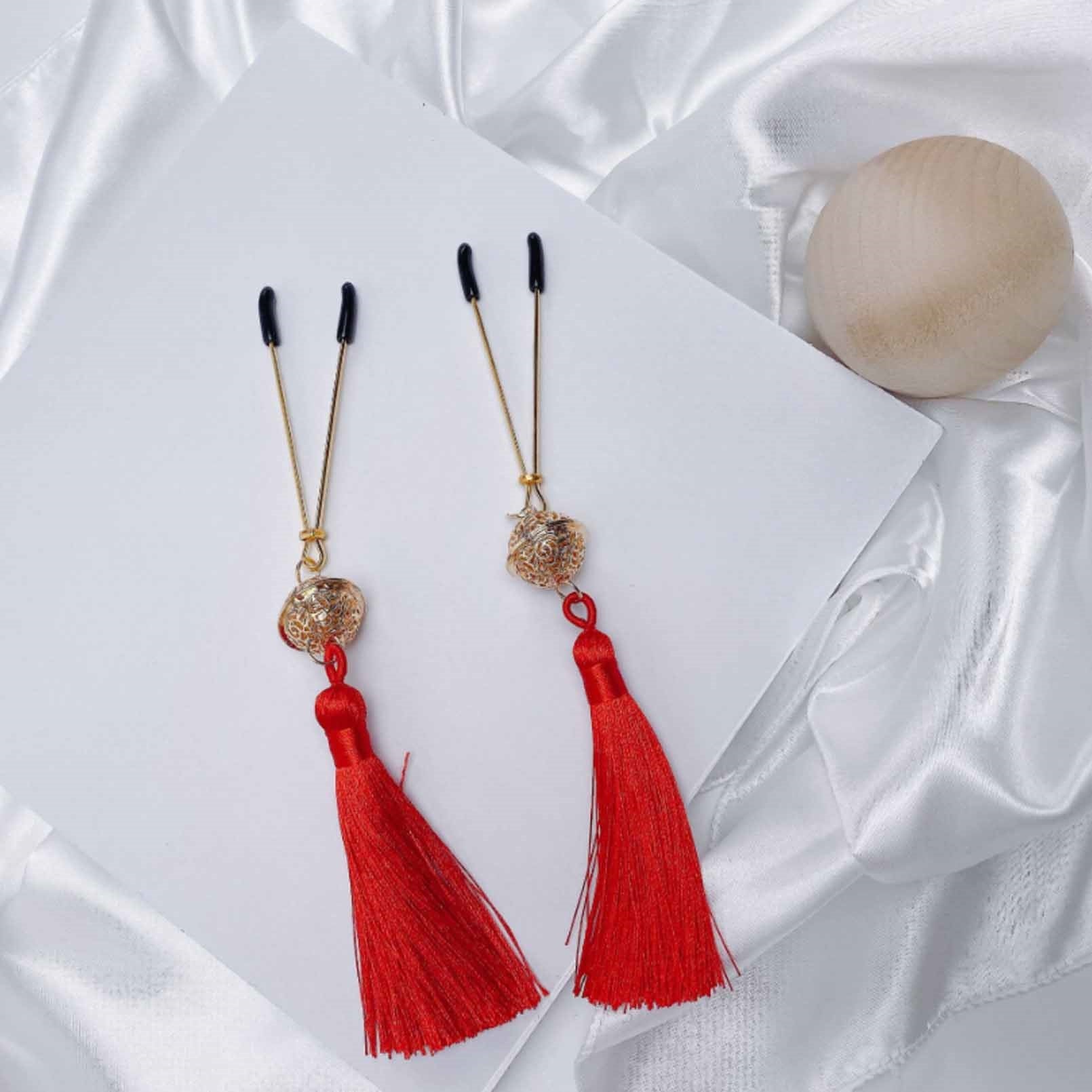 Palace Bell Metal Tassels Pendant Nipple Clamps Cl