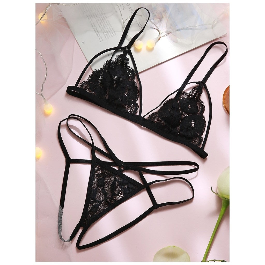 Women's Sexy  Bra without steel ring lace Strap Ti