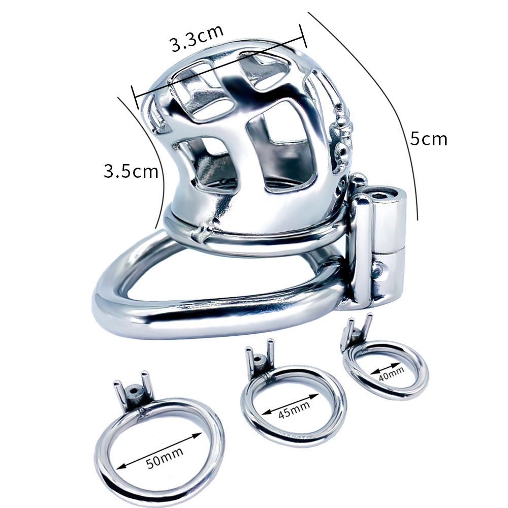Stainless Steel Small Male Chastity Device Ergonom