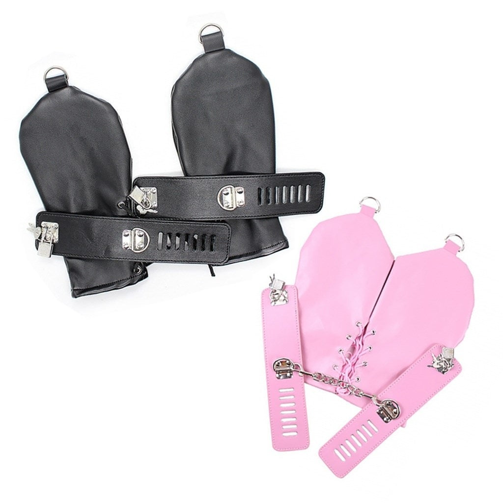PU Leather Adjustment Handcuffs Multifunction Dog 
