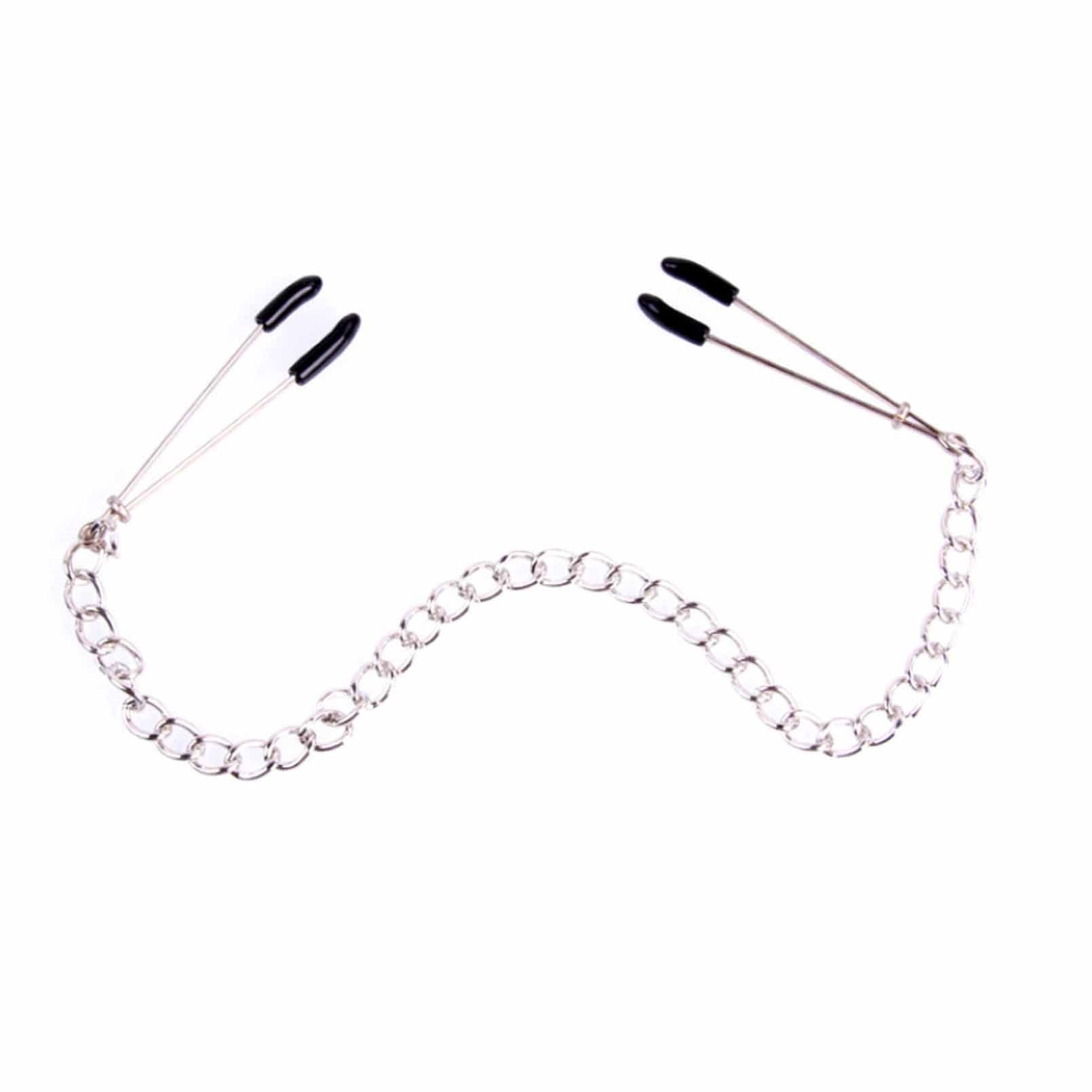 Adjustable Nipple Noose With Chains Faux Body Pier