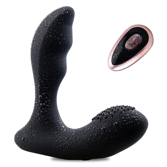 Black Silicone 12 Modes Wireless Remote Anal Plug 