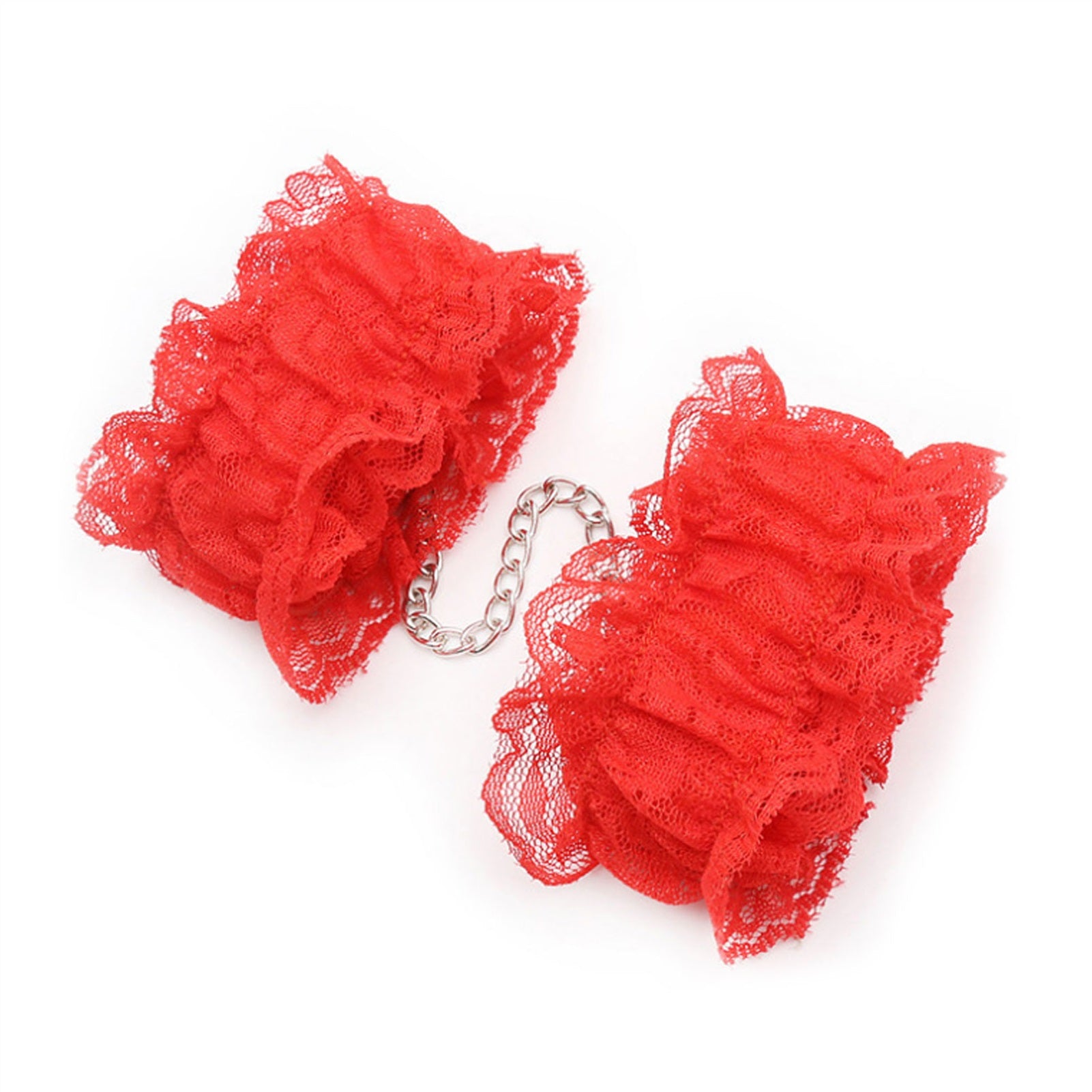Lace Handcuffs Gold Rivet Chain Cuff Punk Rock Bra