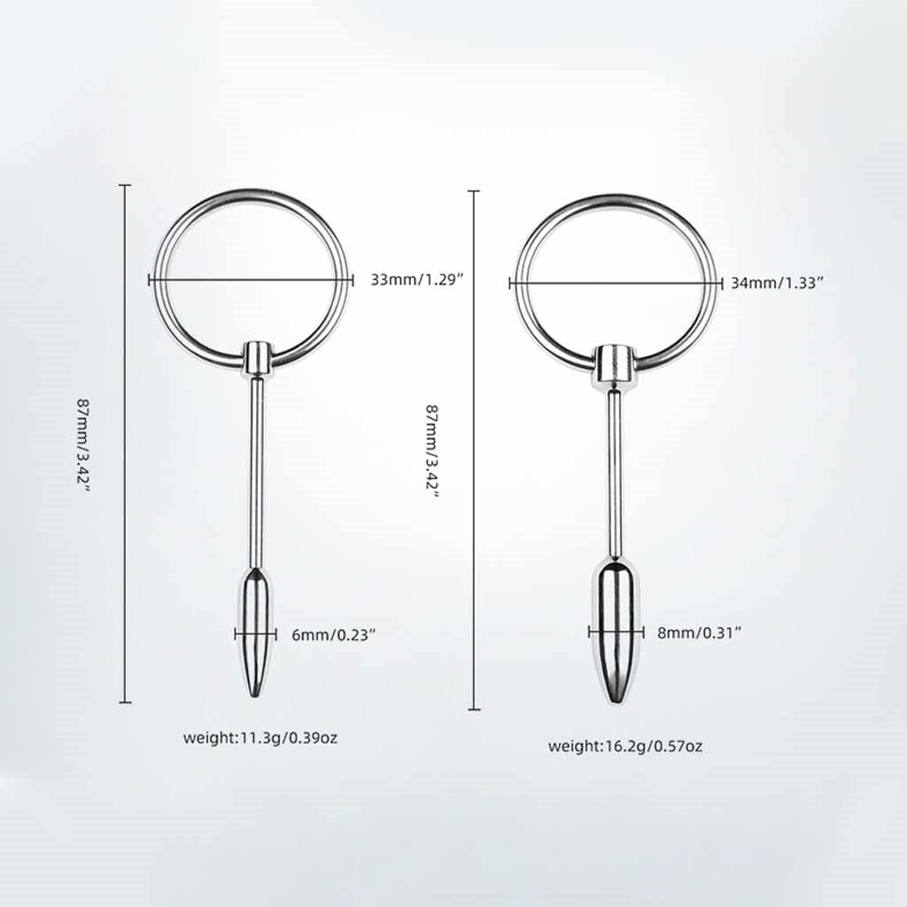 Urethral Sounds Set 3 Sizes Stainless Steel Penis 
