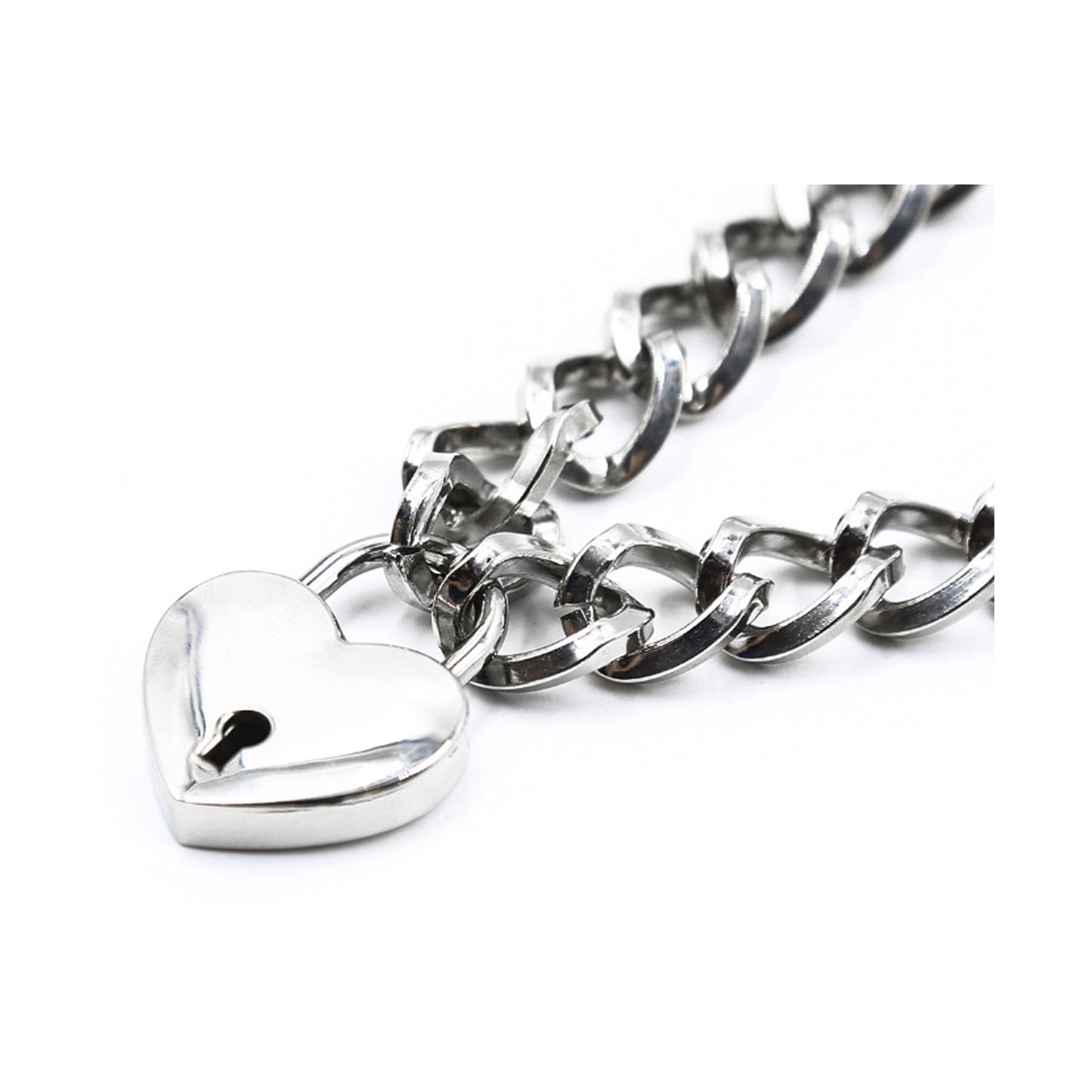 Chain Neck Sleeve Heart Shaped Lock Cuffs Necklace