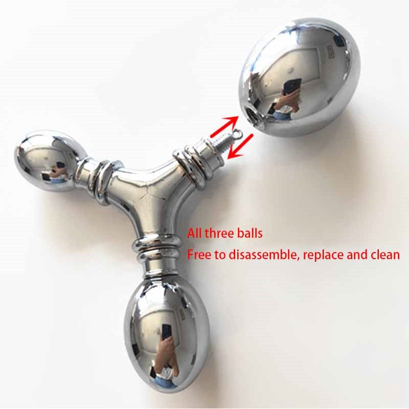 3 in 1 Stainless Metal Anal Butt Plugs Jewelry Ana