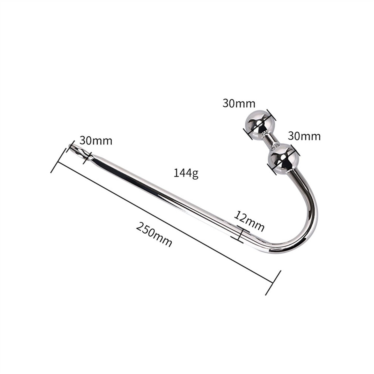 2 Balls Hook Stainless Steel Metal Ball Solid Meta