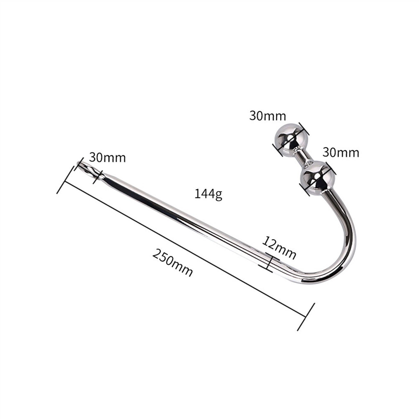 2 Balls Hook Stainless Steel Metal Ball Solid Meta