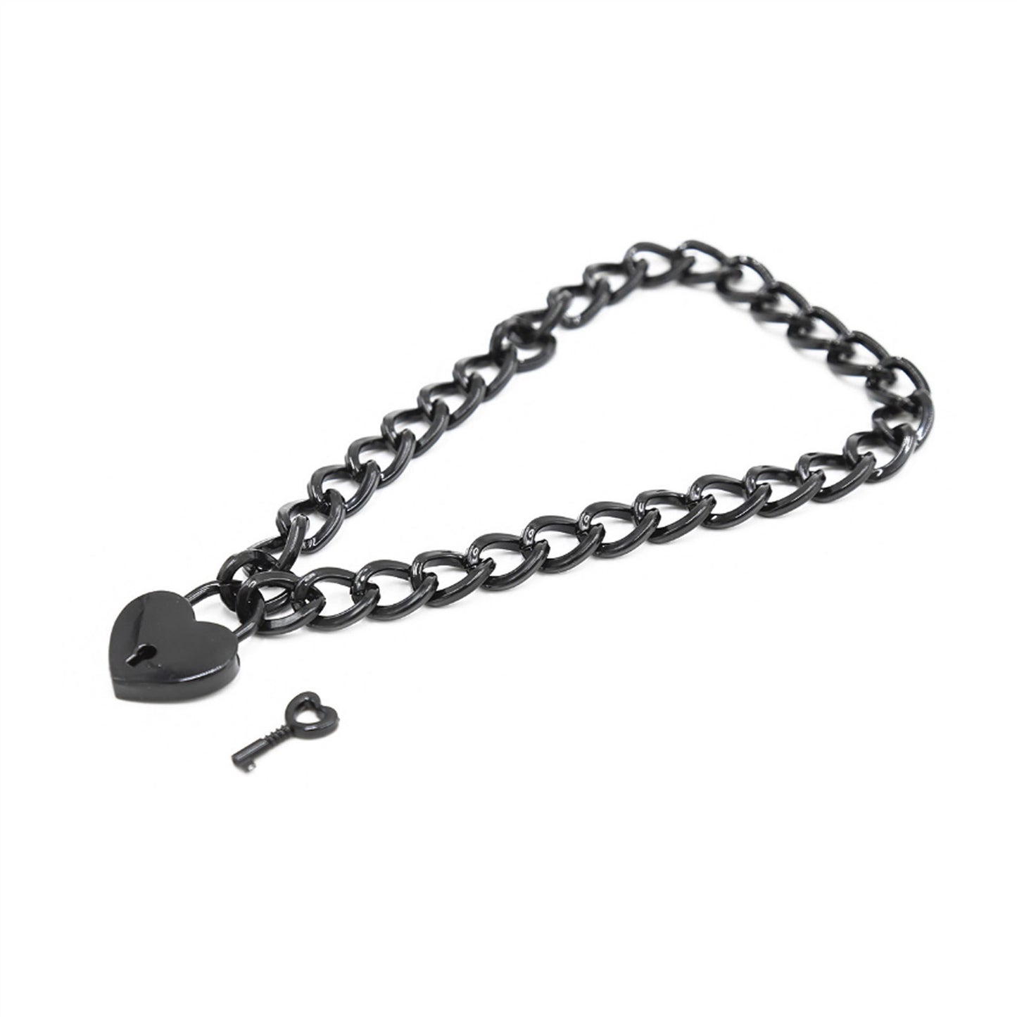 Chain Neck Sleeve Heart Shaped Lock Cuffs Necklace