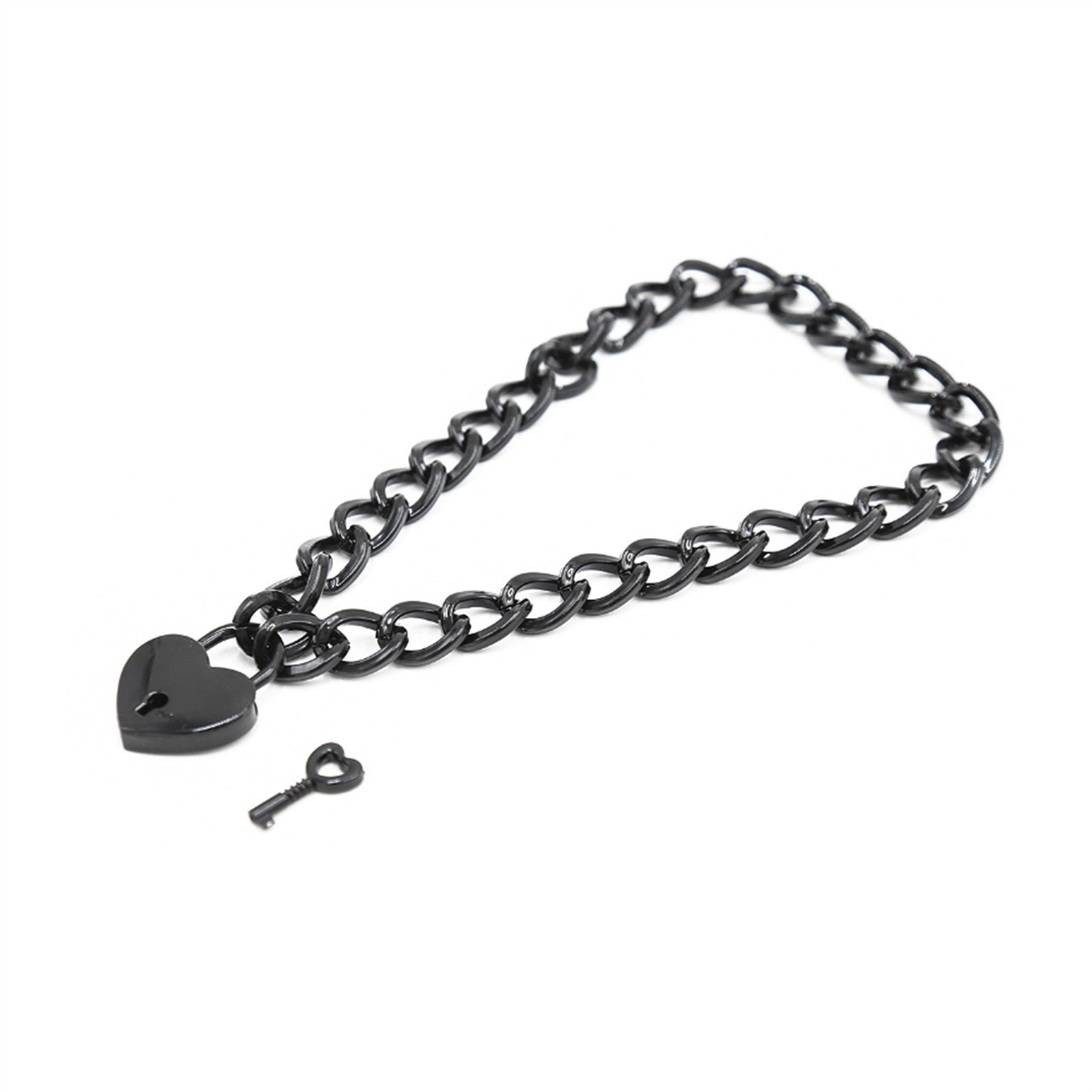 Chain Neck Sleeve Heart Shaped Lock Cuffs Necklace