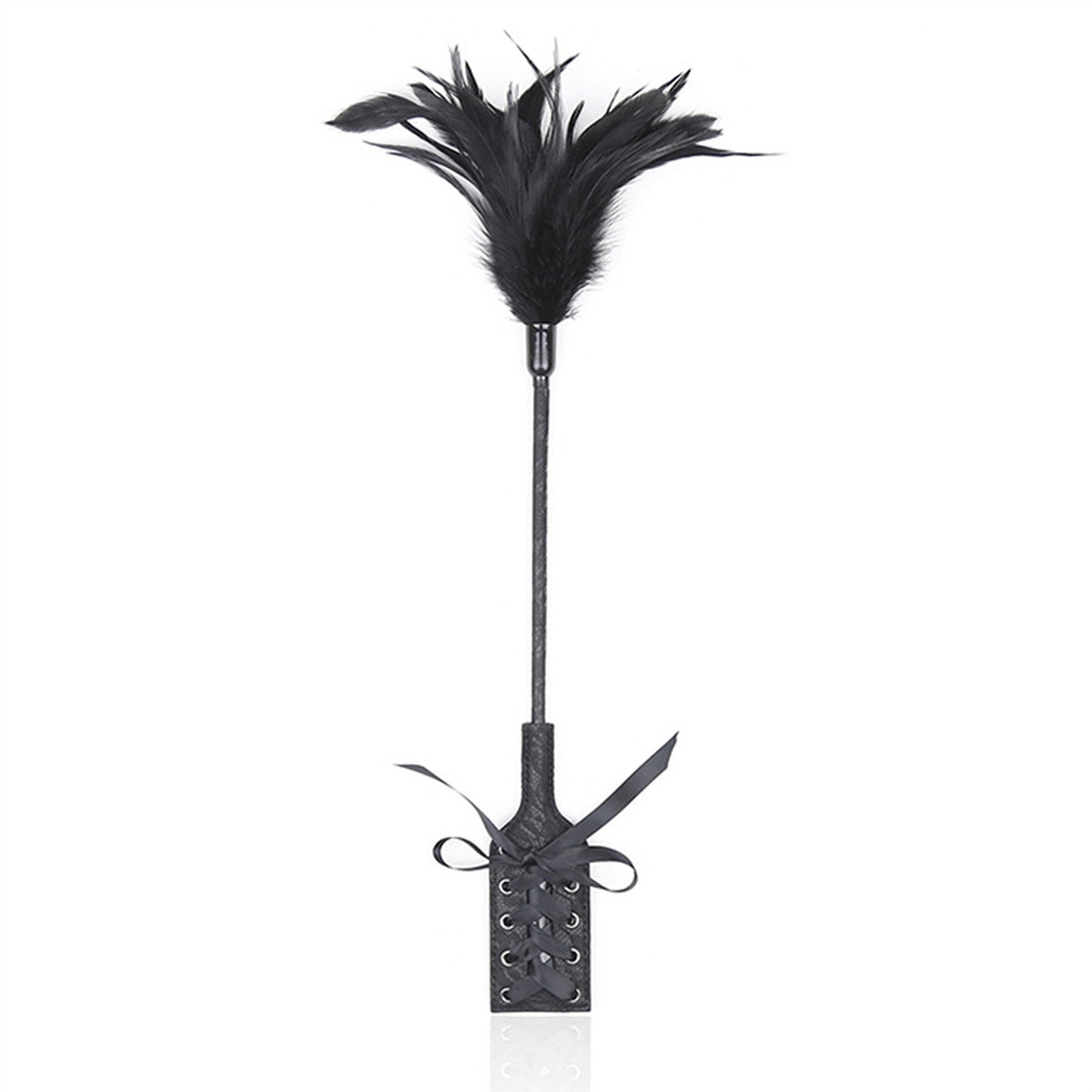 45cm Black Sexy Lace Ribbon Bow PU Hand Racket To 