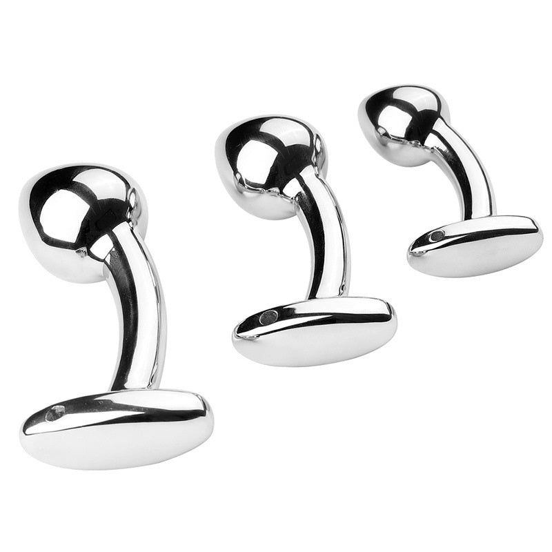 3 pcs/Set Stainless Steel，anales Plugs Massager To