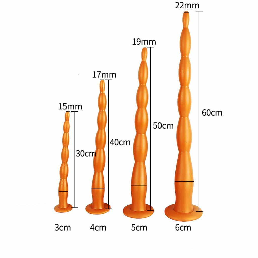 Super Long Anal Plug Dildo, Flexible Liquid Silico