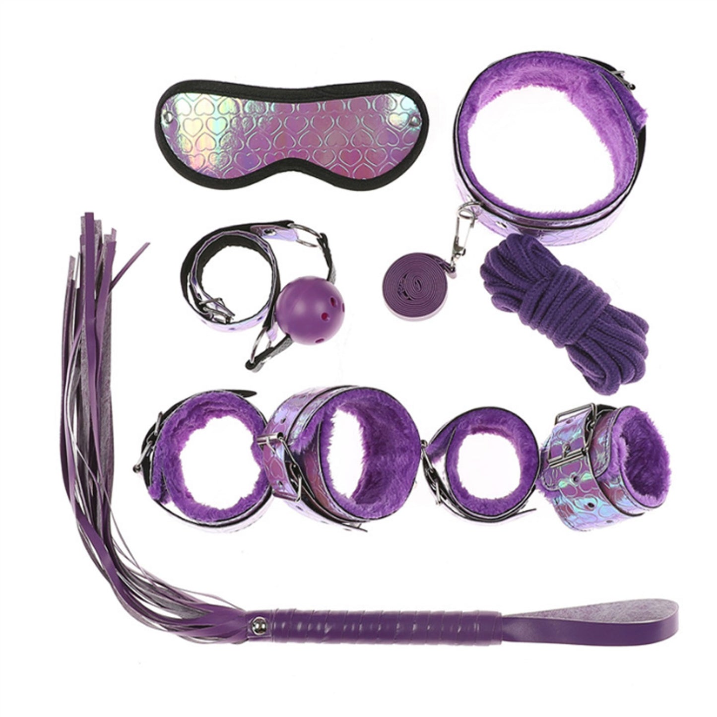 7-piece Set Bedding Toys Bed Straps Crossbuckle PU