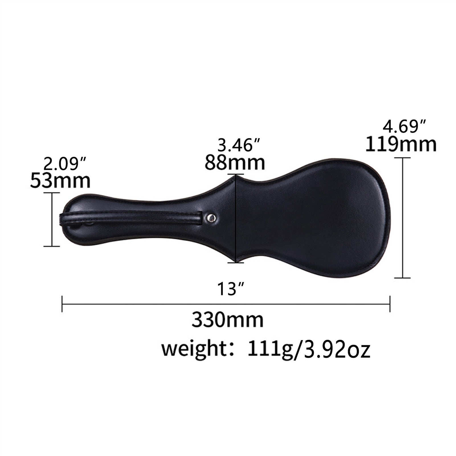 Black Oval PU Leather To Pat for Couples Hand Rack