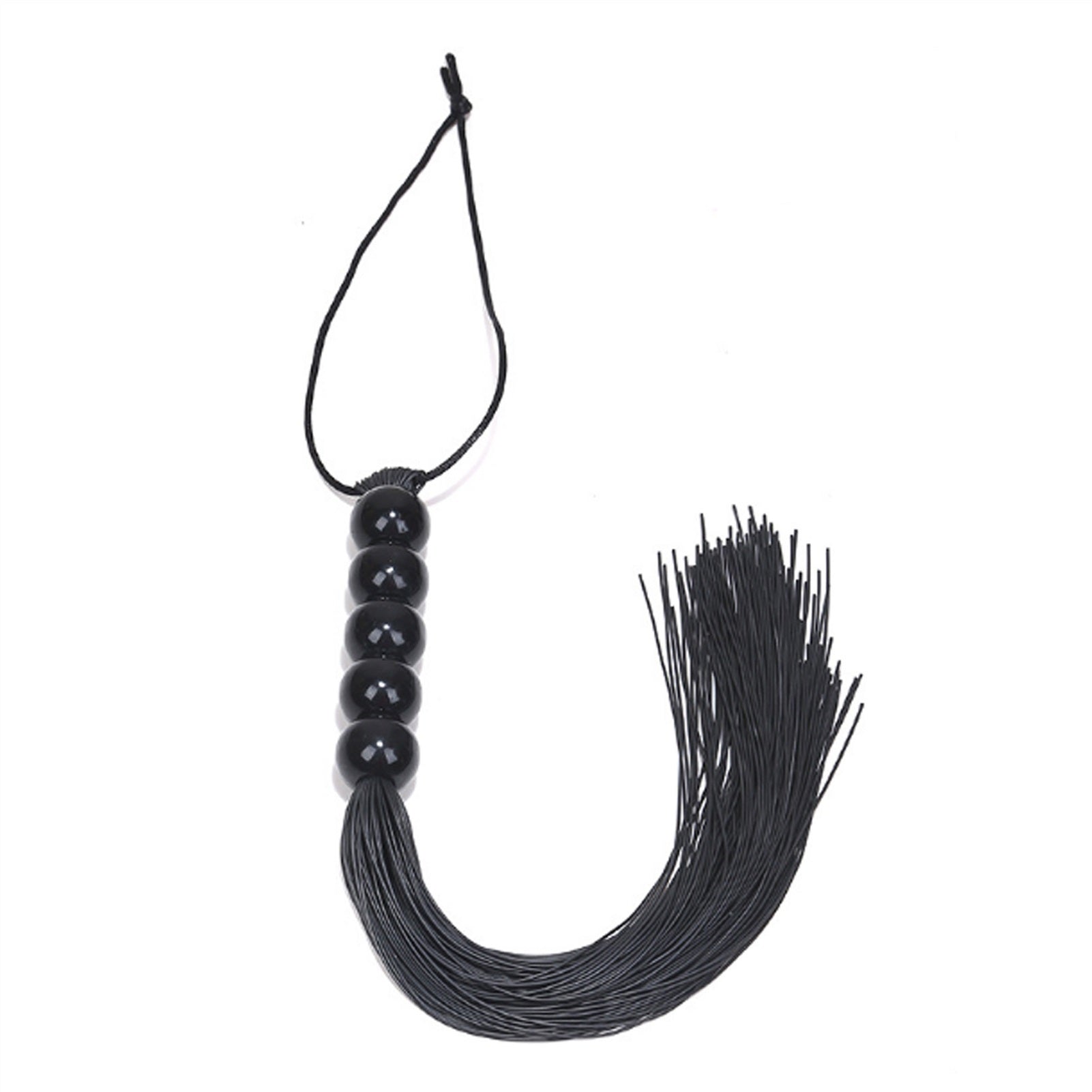 6 Beads Silicone Elastic Wires Tassels Horse Whip 