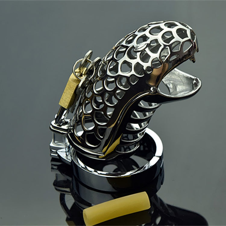 Male Stainless Steel Cage Breathable Virginity Loc