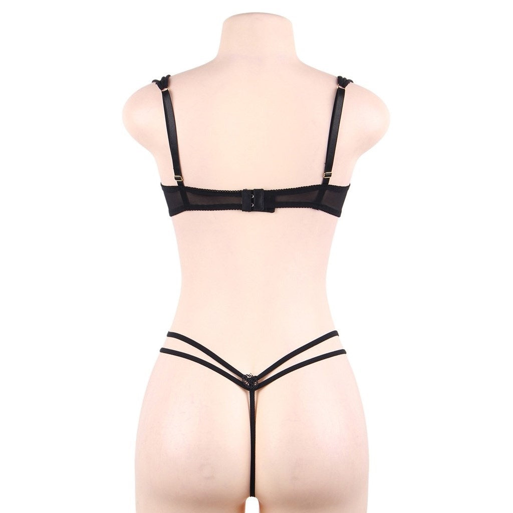 Women's Sexy Water soluble flower lace Bra without
