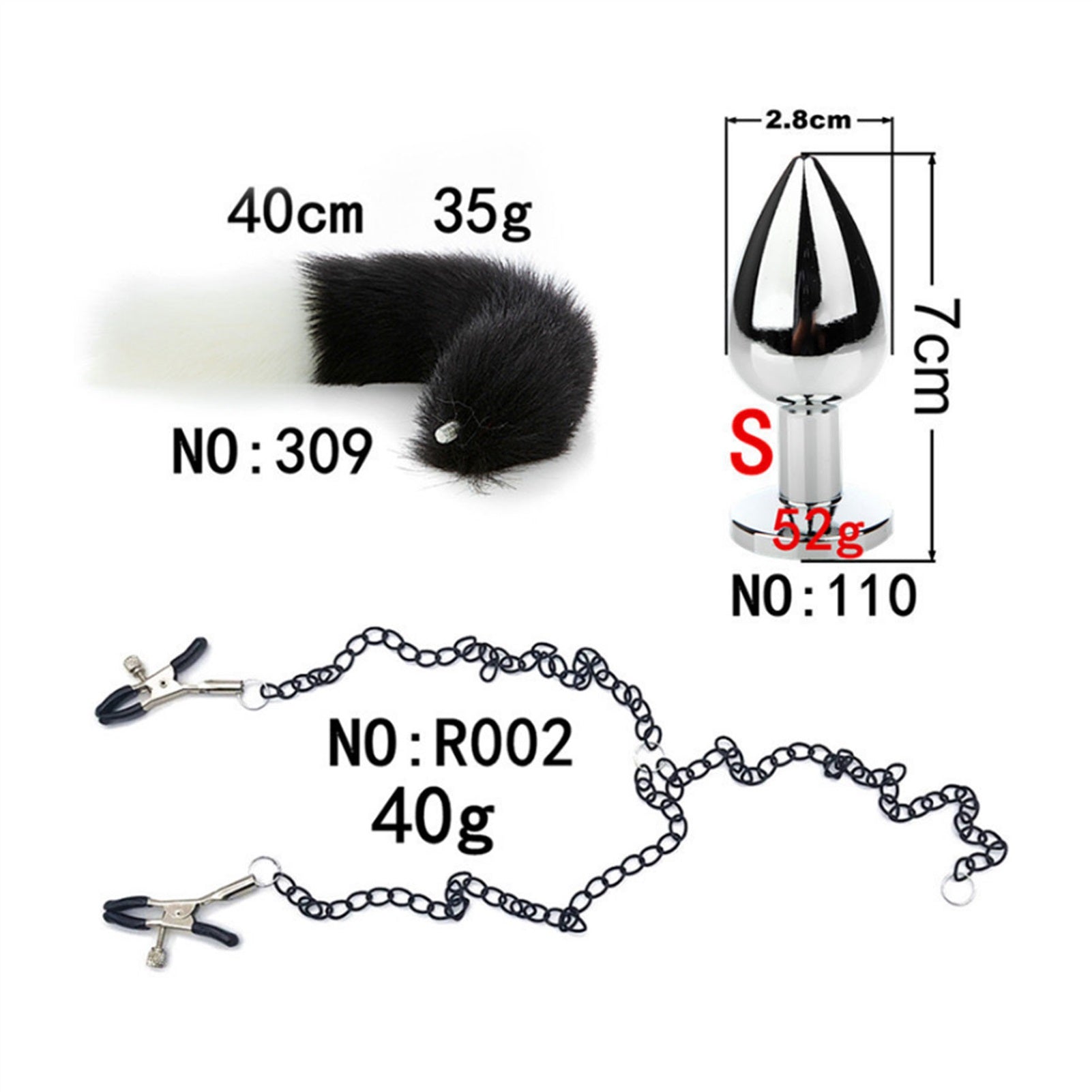 Long Chain Tail Metal Clamp Nipple Clamp Female Cl