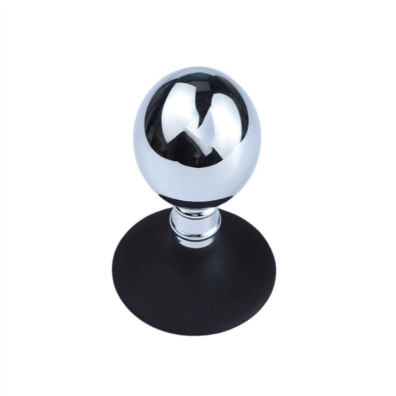 Metal Silicone Base Anus Plug Small Curved Masturb