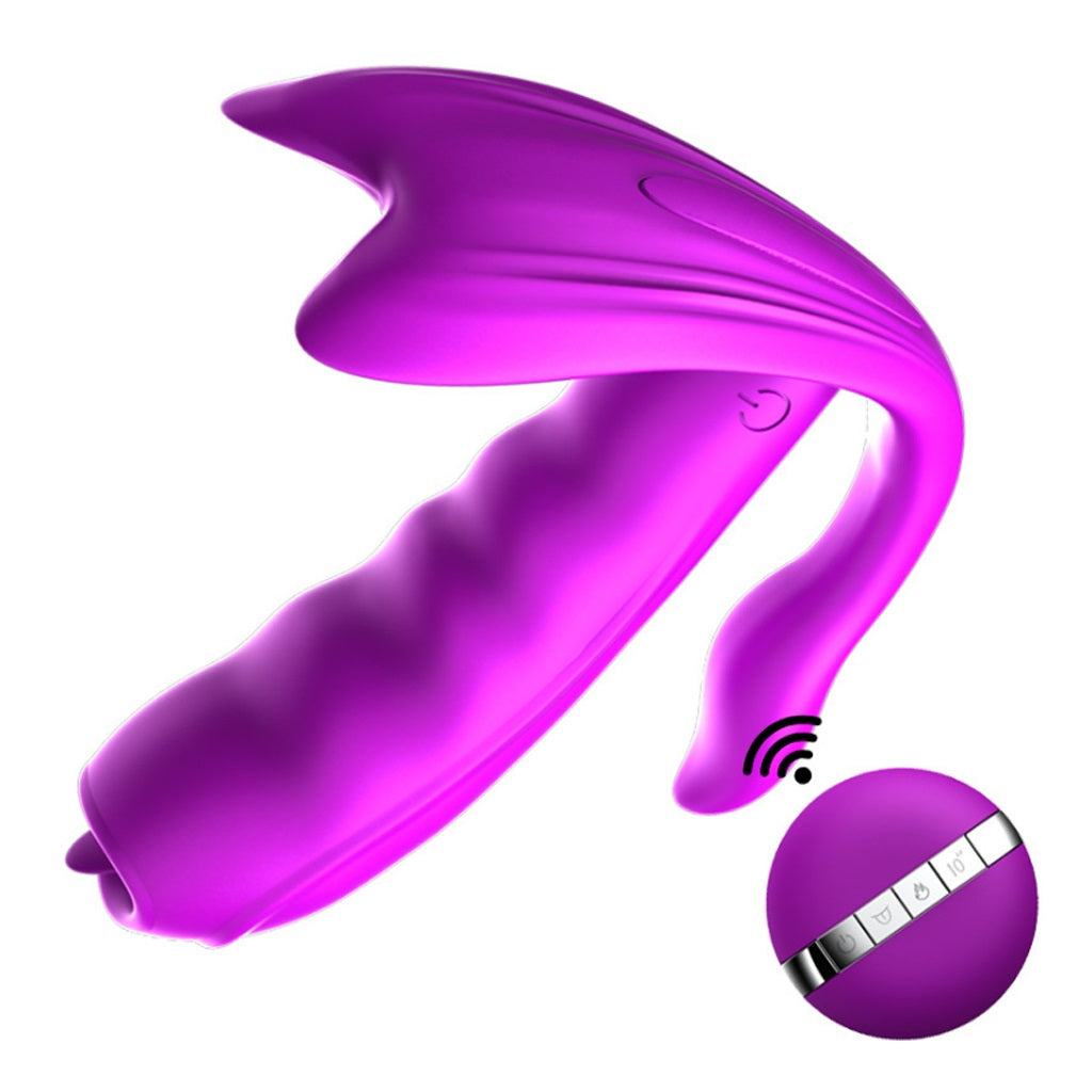 7 Frequency Vibration Purple Butterfly Type Wirele
