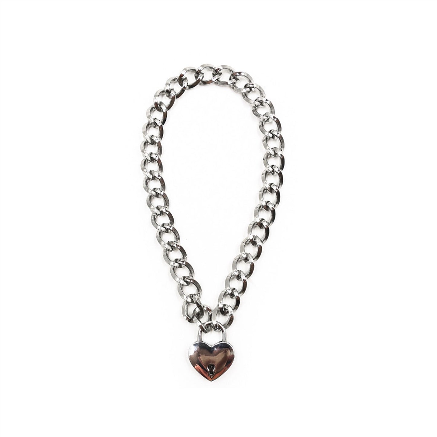 Chain Neck Sleeve Heart Shaped Lock Cuffs Necklace