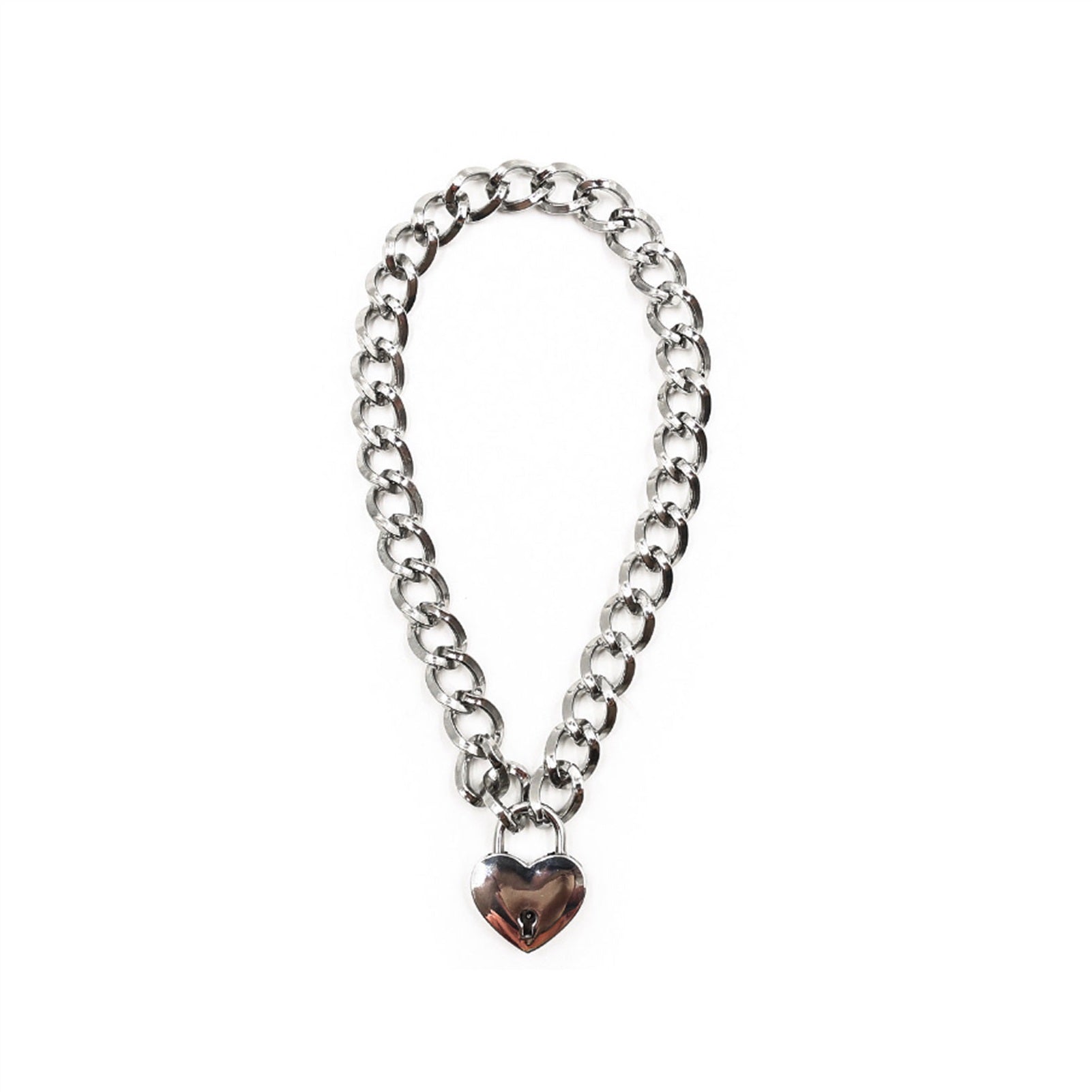 Chain Neck Sleeve Heart Shaped Lock Cuffs Necklace