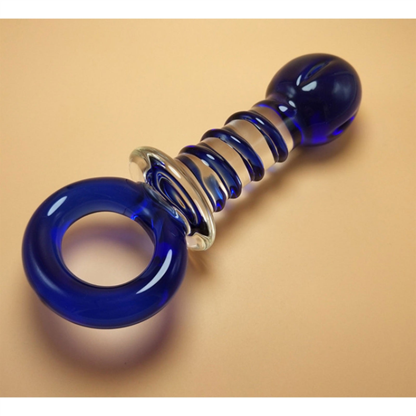 Crystal Glass Adult Toy Metal Anal Plug Ring For C