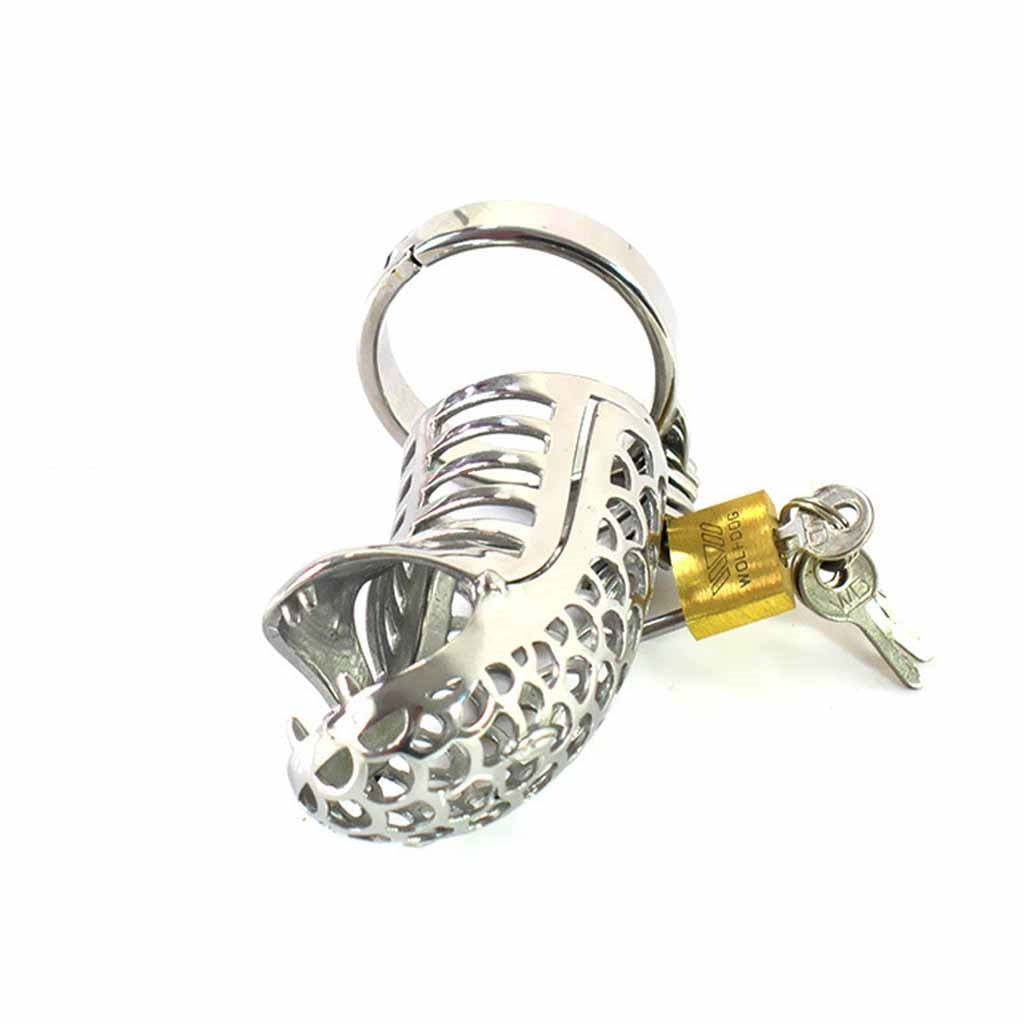 Male Stainless Steel Cage Breathable Virginity Loc