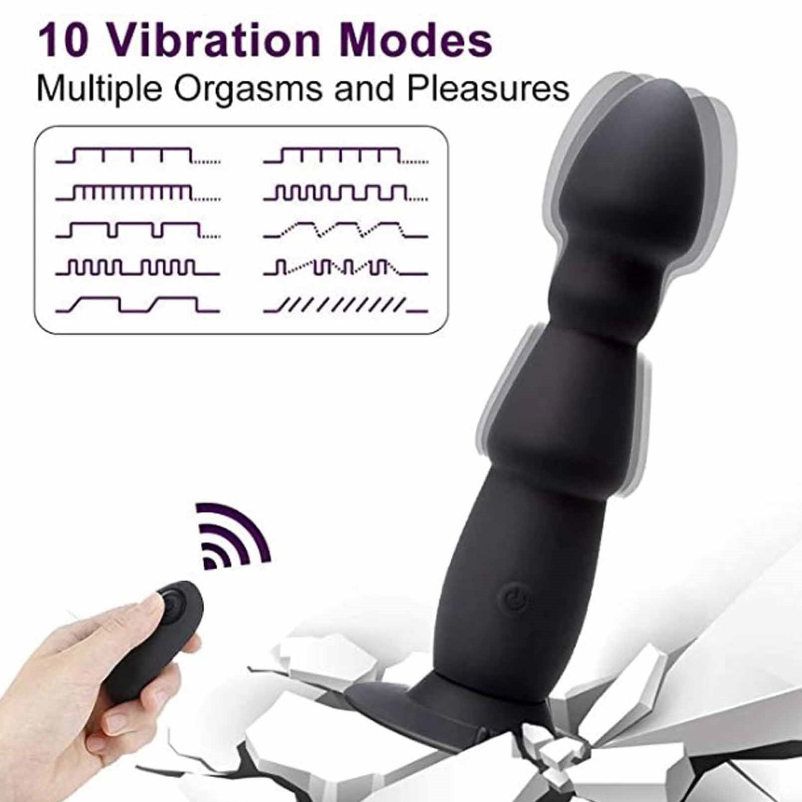 Wave-Motion Vibrating Prostate Massager Remote Con