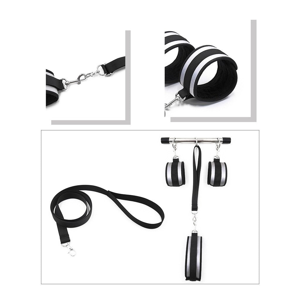 SM Fetters Steel Pipe Necklet Handcuffs Leg Cuffs 
