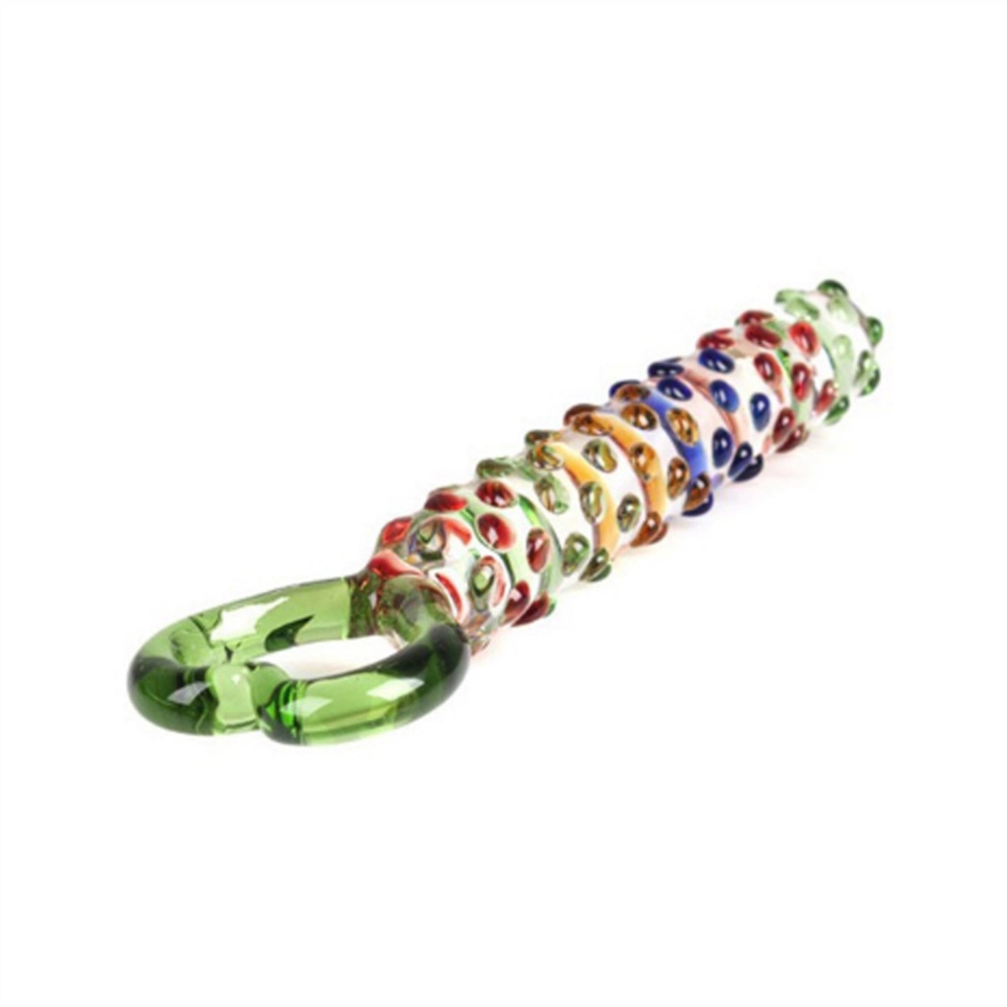 Colorful Point Glass Crystal Pearl Penis For Men A