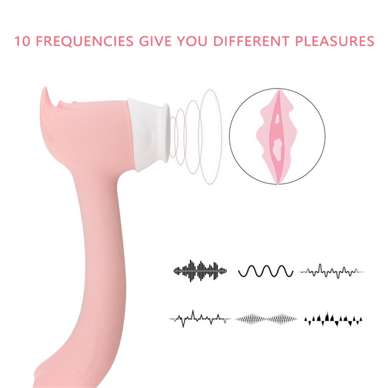Sucking 10 Frequency Vibration Stick Charging Wate