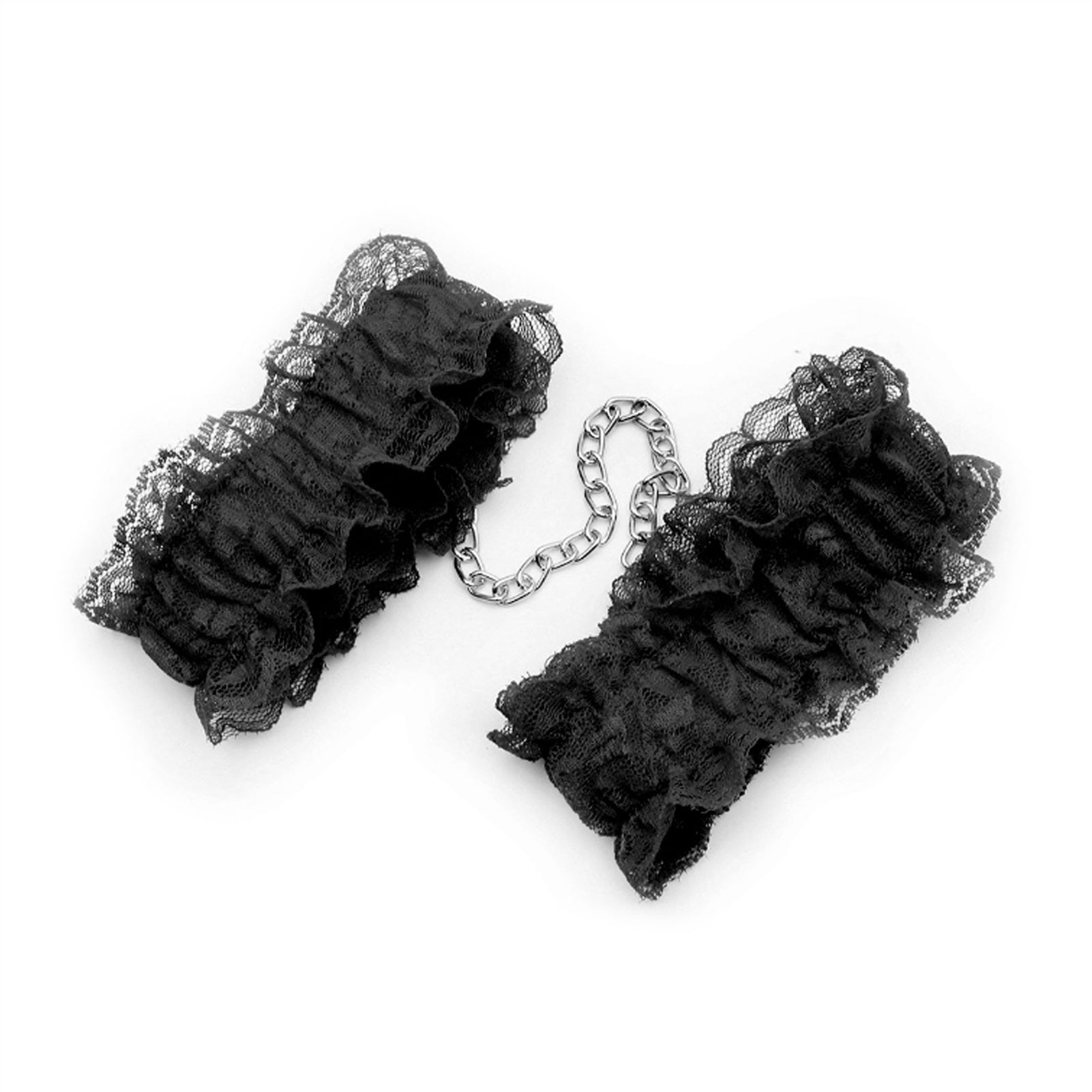 Lace Handcuffs Gold Rivet Chain Cuff Punk Rock Bra