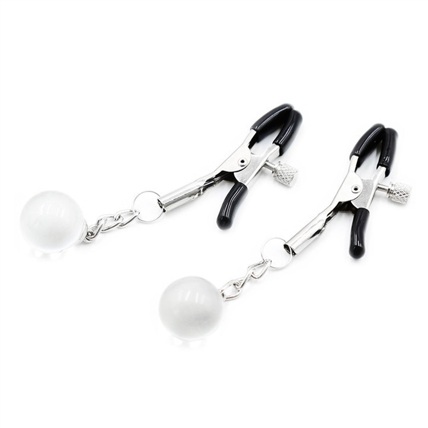 Golden Pendant Glass Ball Metal Mimi Clip Nipple C