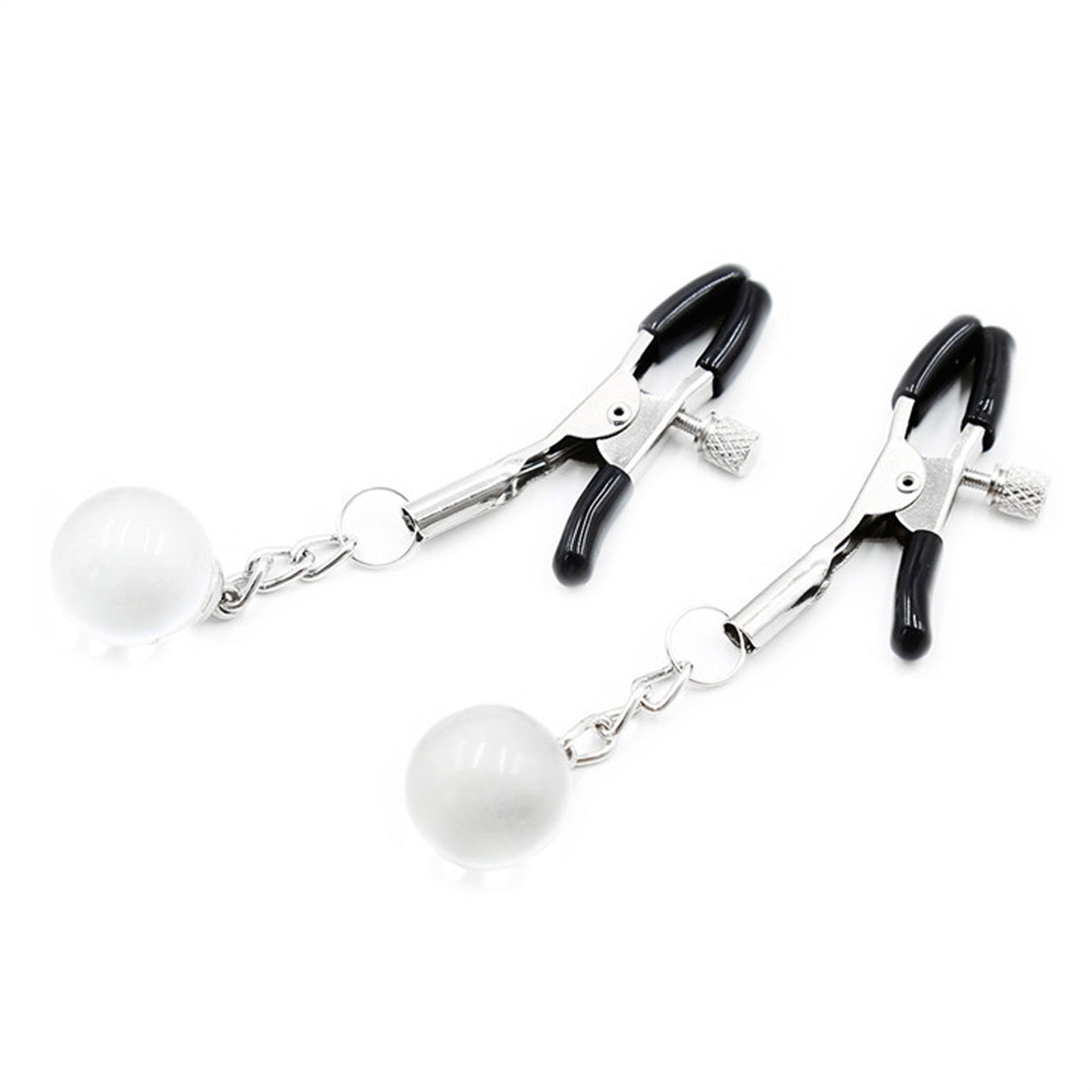 Golden Pendant Glass Ball Metal Mimi Clip Nipple C