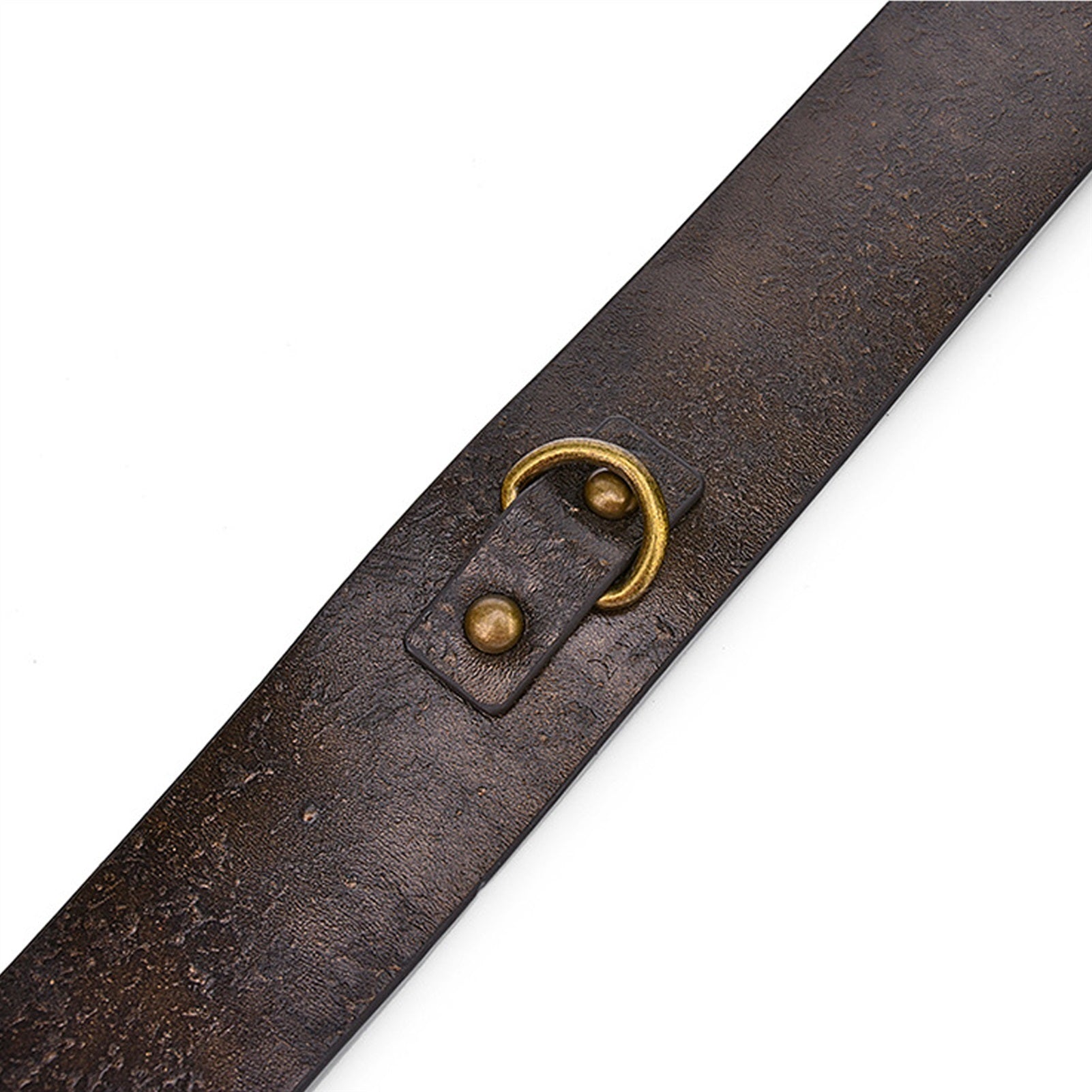 Bronze Leather Collar Necklace Adjustable Size Buc