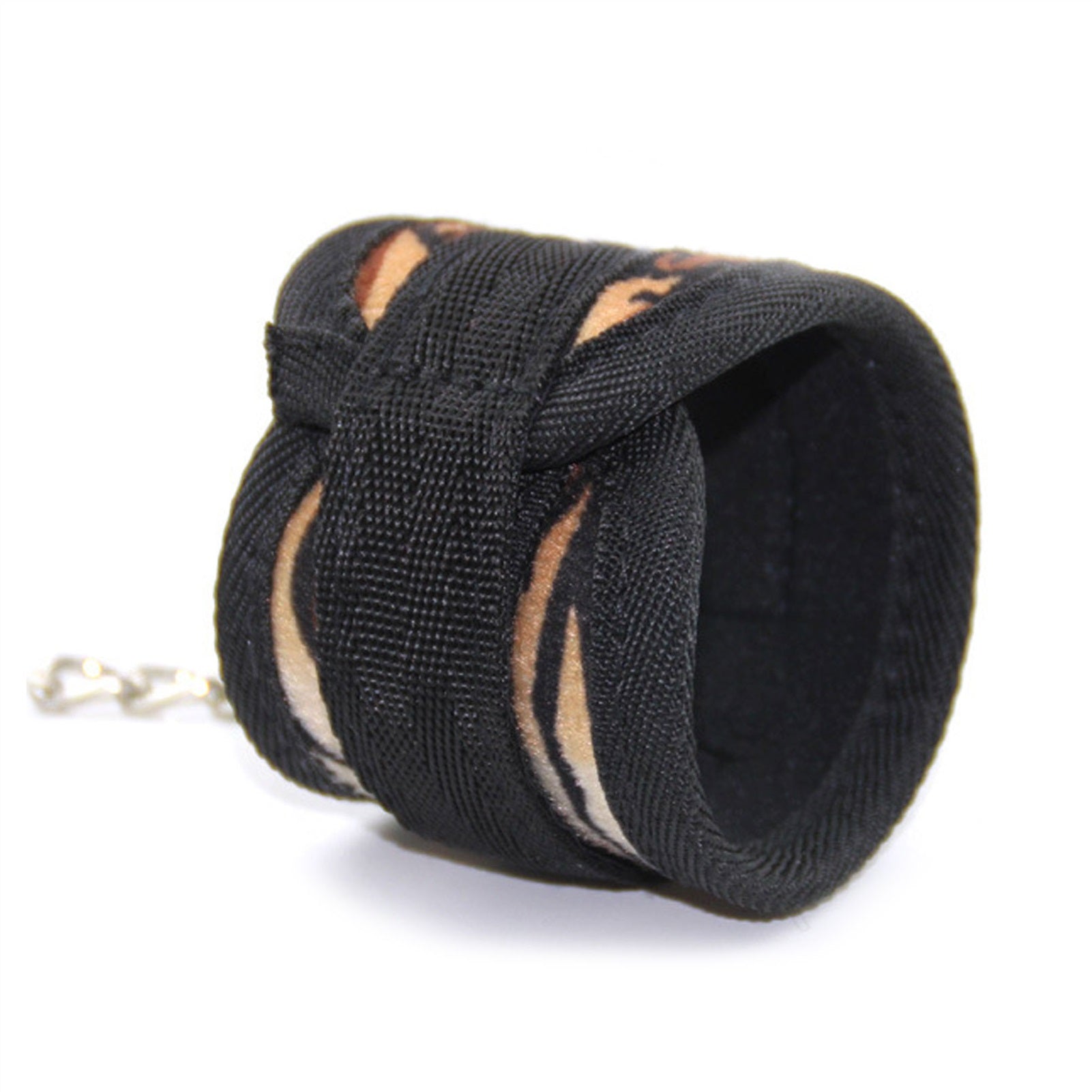 Webbing Handcuffs Gold Rivet Chain Cuff Punk Rock 
