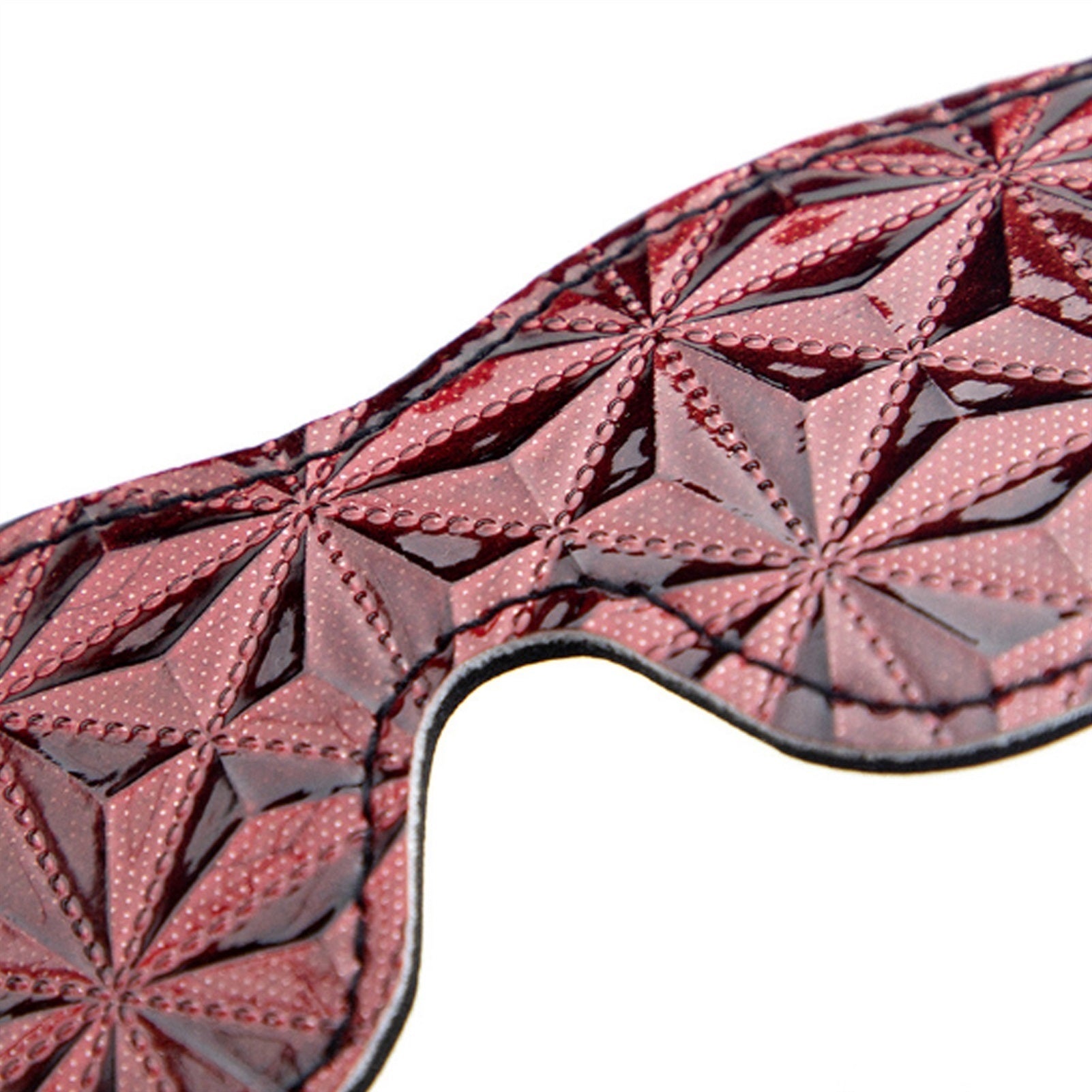 Adult Products Open Mouth Headgear Red PU Leather 