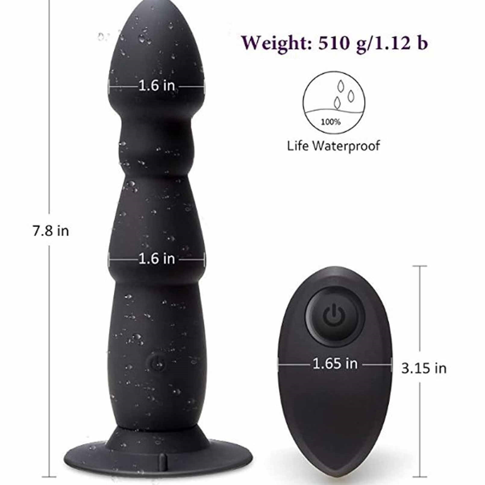 Wave-Motion Vibrating Prostate Massager Remote Con