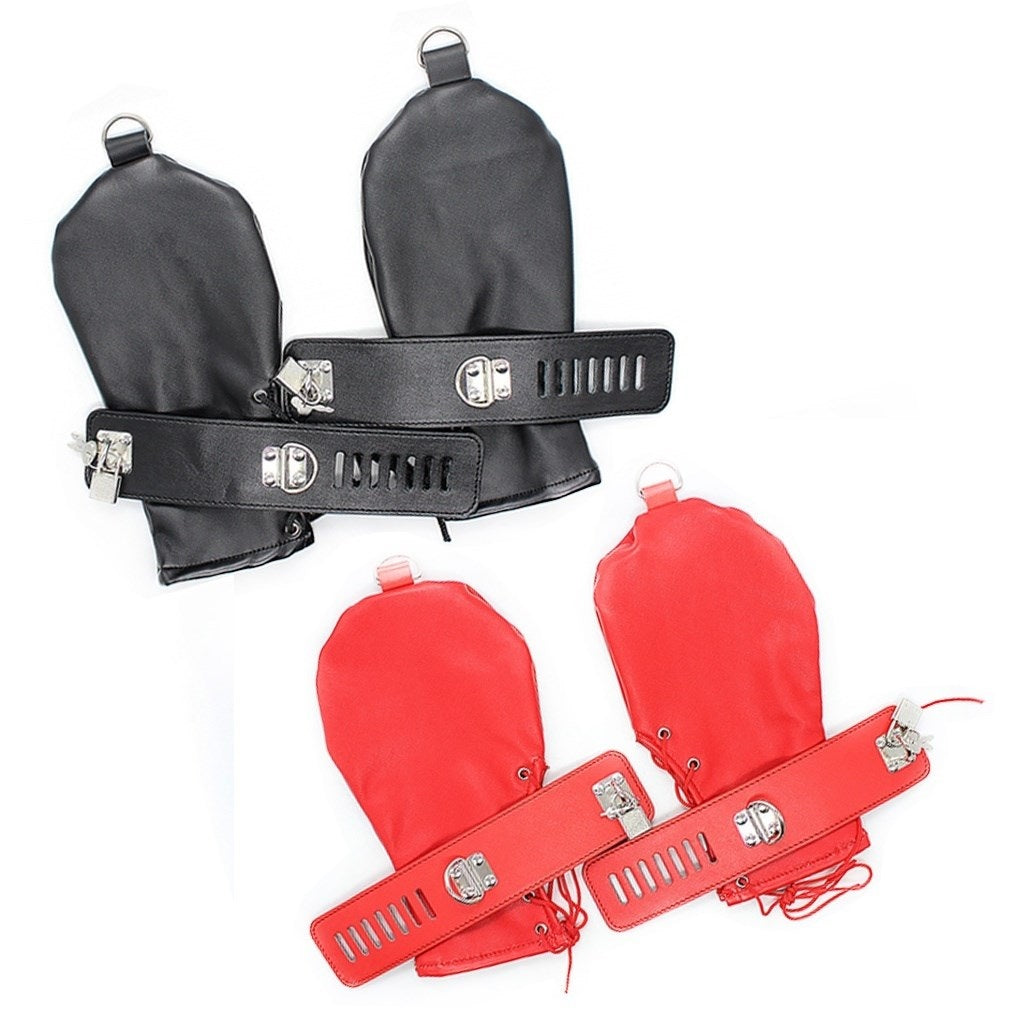PU Leather Adjustment Handcuffs Multifunction Dog 