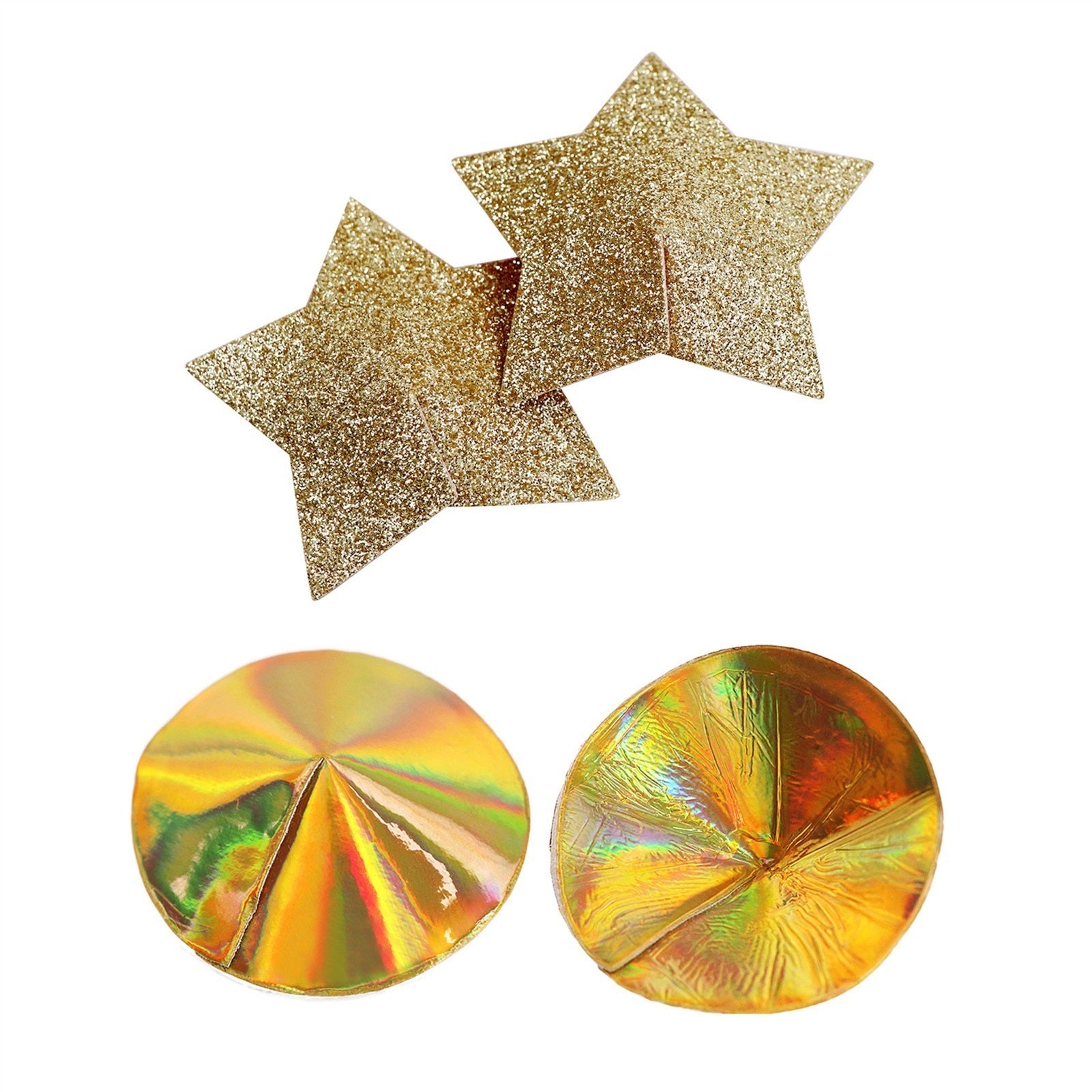 Fun Breast Nipple Paste Round Star Heart Lapel Sti