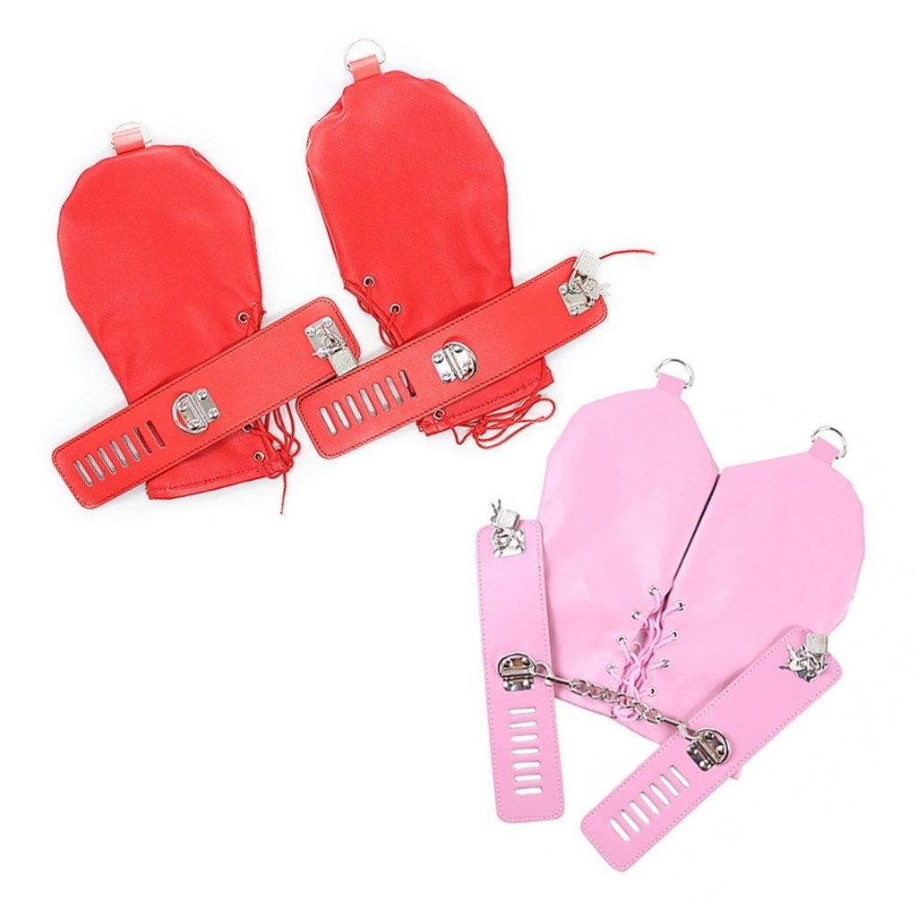 PU Leather Adjustment Handcuffs Multifunction Dog 
