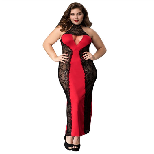 Sexy Lingerie For Women Long Floral Lace Nightwear