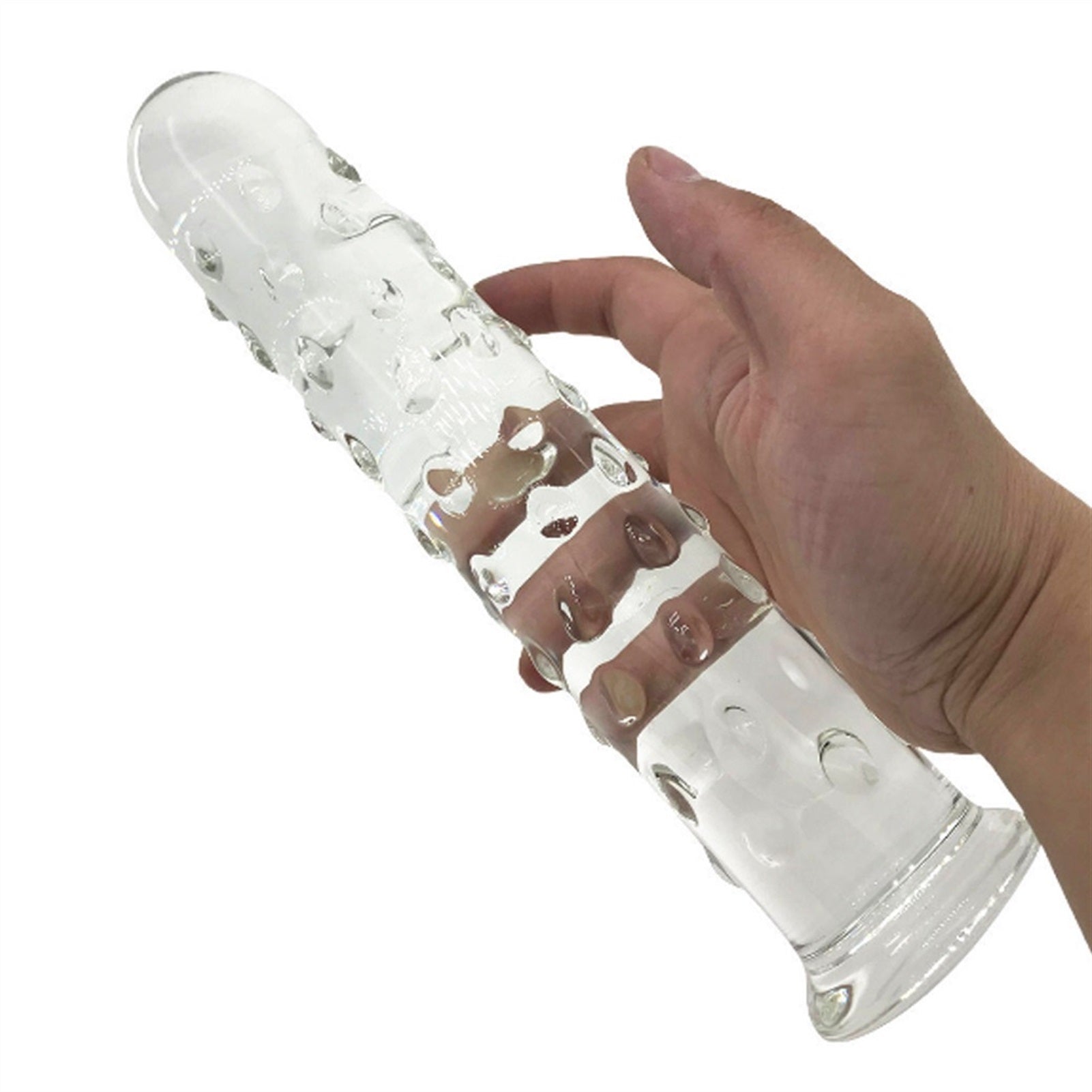 Super Large Adult Glass Crystal Penis Ice Fire Sti