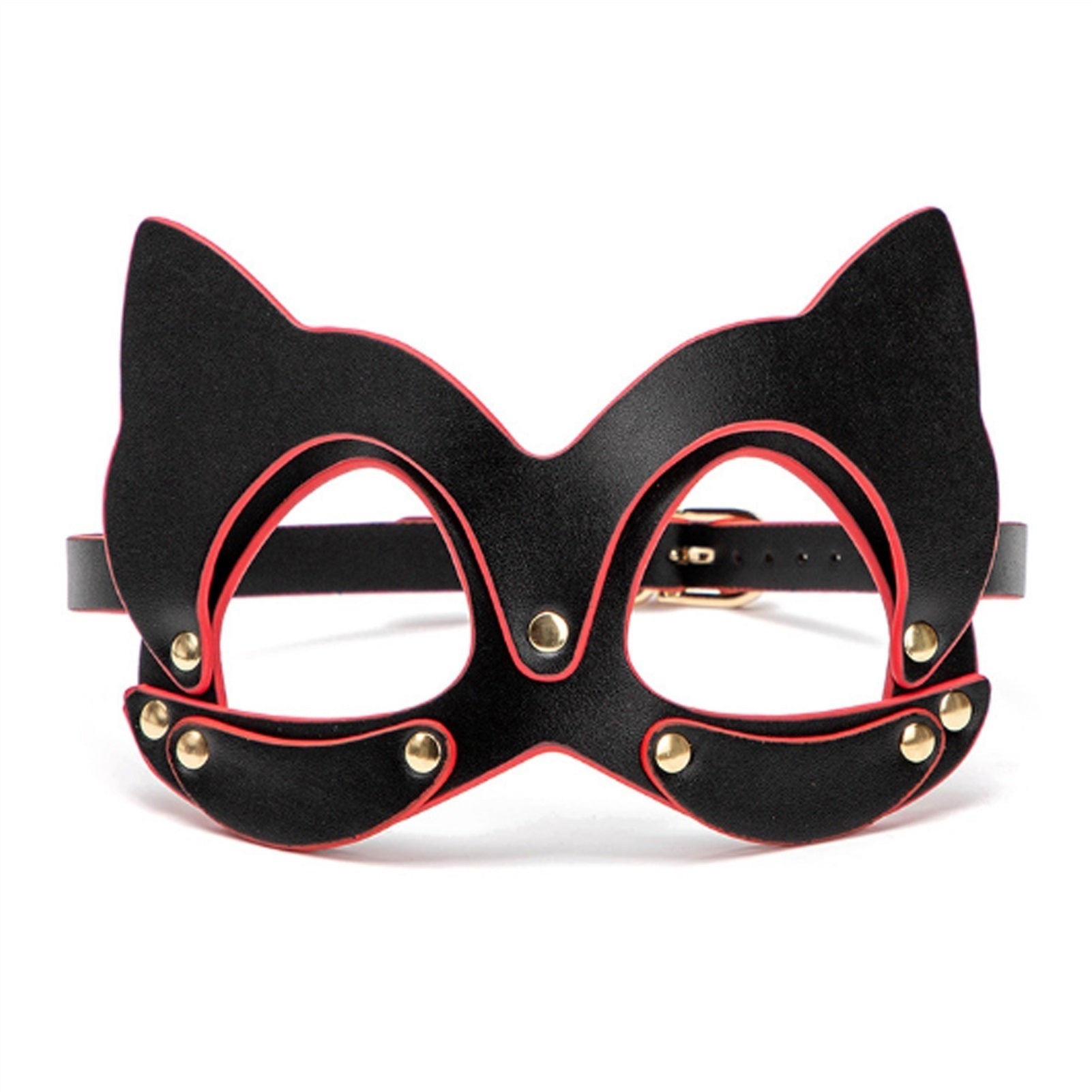 Adult Products PU leather Cat Face Head Mask Open 